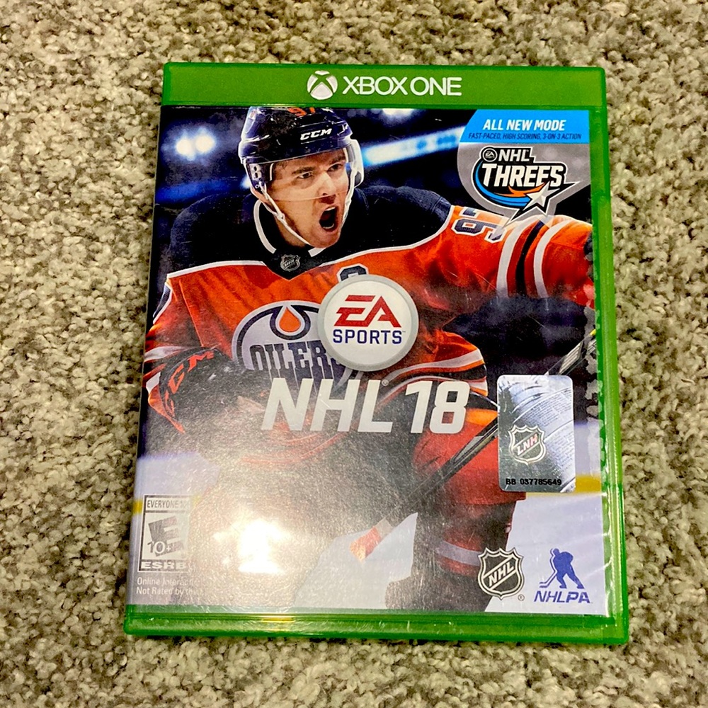 Xbox one, NHL 18, excellent condition